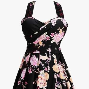 #53- COCOPEAR Women's Elegant Crossover One Piece Swimdress